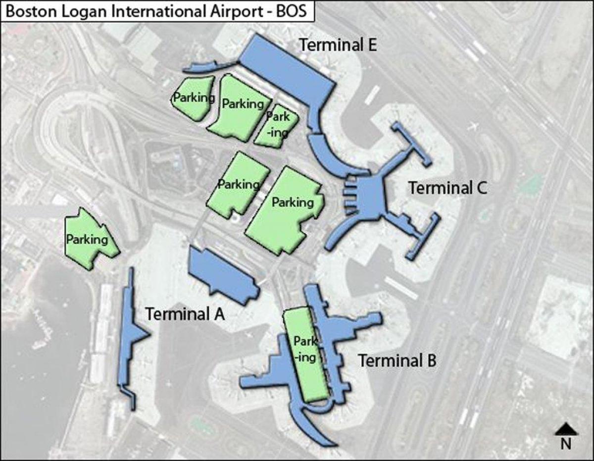карту Бостанскага аэрапорта Логан